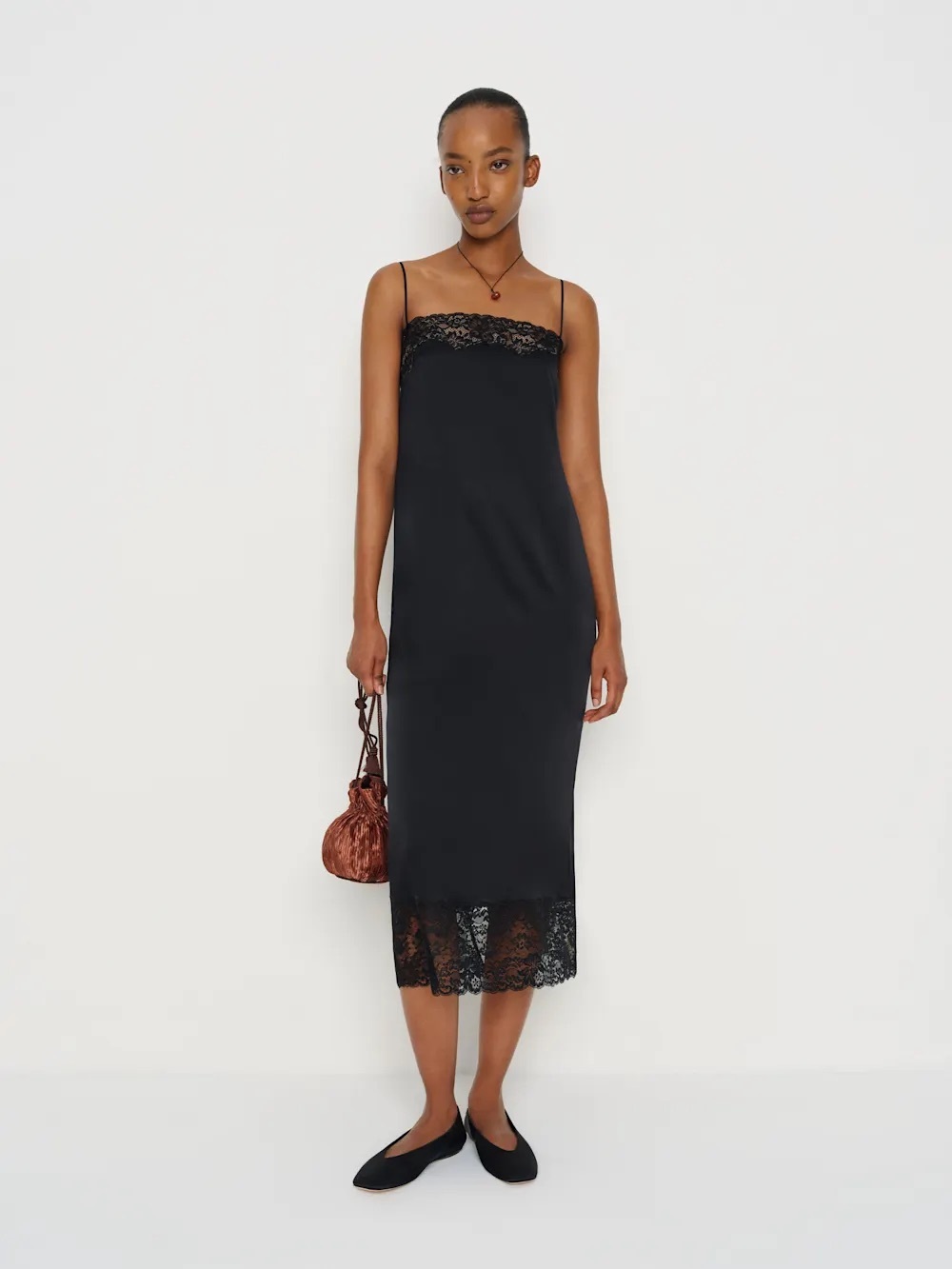 Reformation Mackenzie Silk Dress In black, NEW WITHOUT TAGS,NEVER WORN,NO FLAWS. - Picture 1 of 4